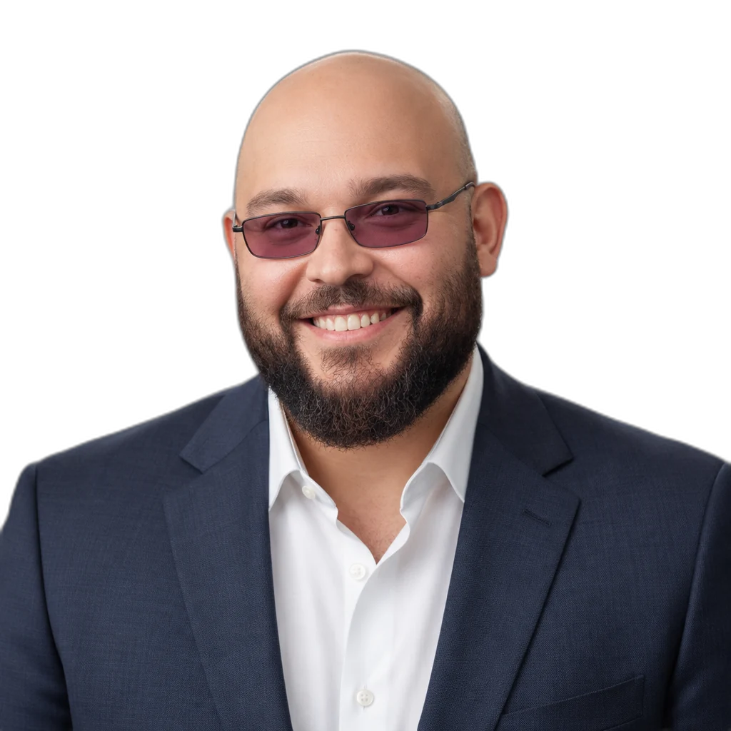 Portrait of Ibrahim AlGendy in a navy suit
